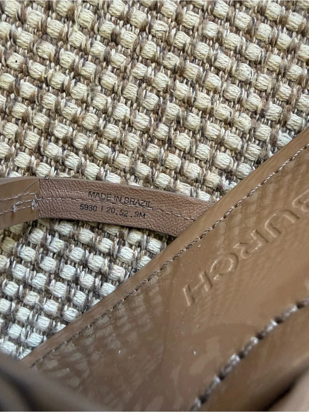 Tory Burch Tan Cutout Logo Thong Sandals